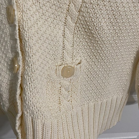 *SOLD* Banana Republic Cable Knit Cardigan Sweater - Picture 7 of 9